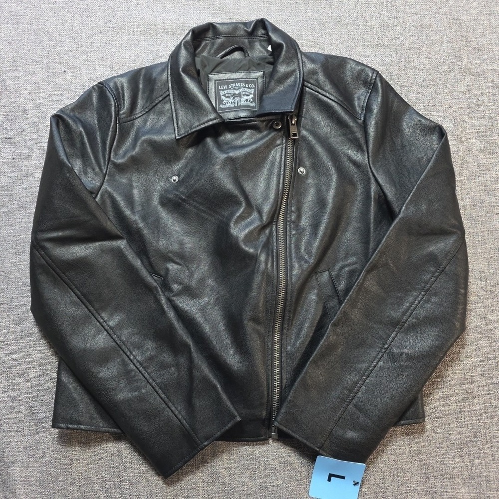 Levi's Women's Faux Leather‎ Jacket Black LW5SU211 Size Large